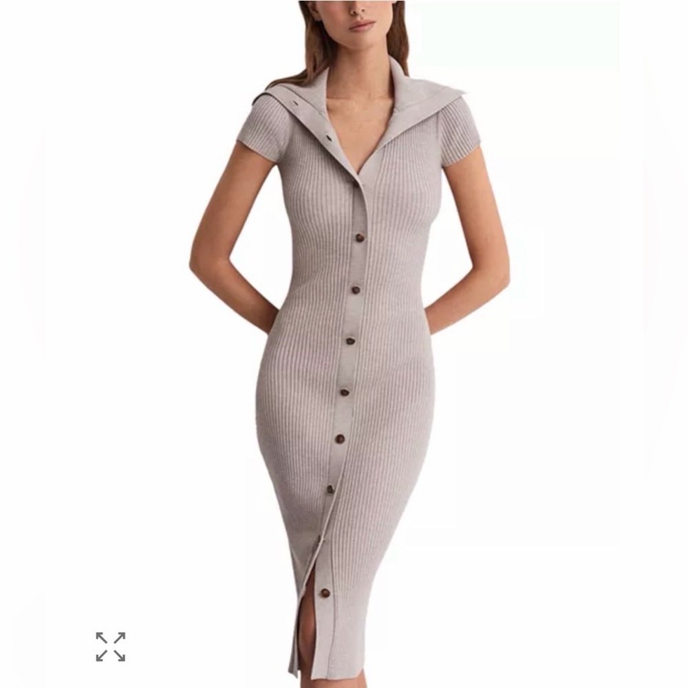 REISS Megan Button Front Dress